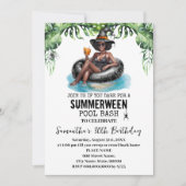 Invitation Summerween Witch Tropical Birthday Bash (Devant)