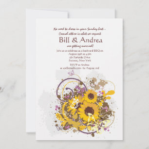 Invitation Sun Flowers