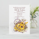 Invitation Sun Flowers (Debout devant)