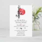 Invitation Sun japonais et bambou tout en un Mariage (Debout devant)