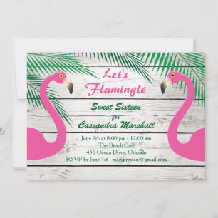 Invitation Sun Kissed Flamingle Sweet sixteen