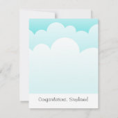 Invitation Sun Rays Nuages Fête de Graduation (Dos)