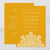 Invitation Sun Rising Boho Rustic Floral Mandala Wedding (Devant / Derrière)