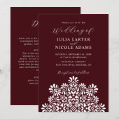 Invitation Sun Rising Boho Rustic Floral Mandala Wedding (Devant / Derrière)