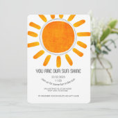 Invitation Sun Shine Kids party (Debout devant)