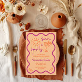 Invitation Sun & Spritz Bachelorette Party Main tirée Funky
