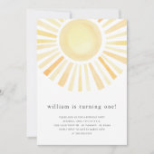 Invitation Sun Sunshine Boho Première fête d'anniversaire (Devant)