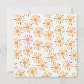 Invitation Sunburst Voici Le Fils Jaune Brown Plat Retro (Dos)