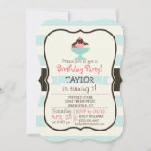 Invitation Sundae à la crème glacée napolitaine; cerise et ar (Devant)