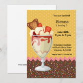 Invitation Sundae * choisir la couleur arrière - plan (Devant / Derrière)