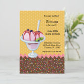 Invitation Sundae * choisir la couleur arrière - plan (Debout devant)