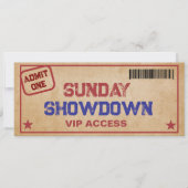 Invitation Sunday Showdown VIP Football Party Ticket (Devant)
