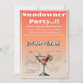 Invitation Sundowner Cosmopolitan Cocktail Party (Devant)