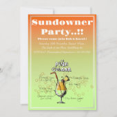Invitation Sundowner Pina Colada Cocktail Party (Devant)