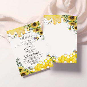 Invitation Sunflowe Mommy to Bee Floral Baby shower