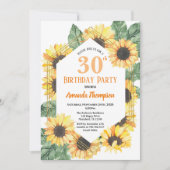 Invitation Sunflower 30e fête d'anniversaire Femmes (Devant)