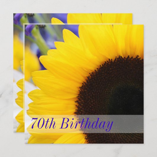 Invitation Sunflower 70e anniversaire (Devant / Derrière)