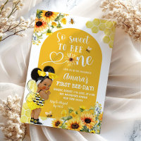 Sunflower Afro Fille Miel Premier Jour de l'abeill