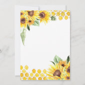 Invitation Sunflower Afro Little Honey Bee Baby shower (Dos)