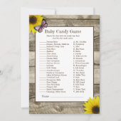 Invitation Sunflower Baby Baby shower de bonbons Jeu | Rose (Devant)