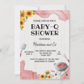 Invitation Sunflower Baby Q Baby Shower (Devant)