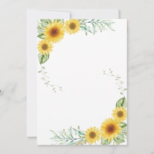 Invitation Sunflower Baby shower Fall Boho (Dos)