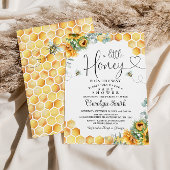 Invitation Sunflower Bee A Little Honey Baby shower