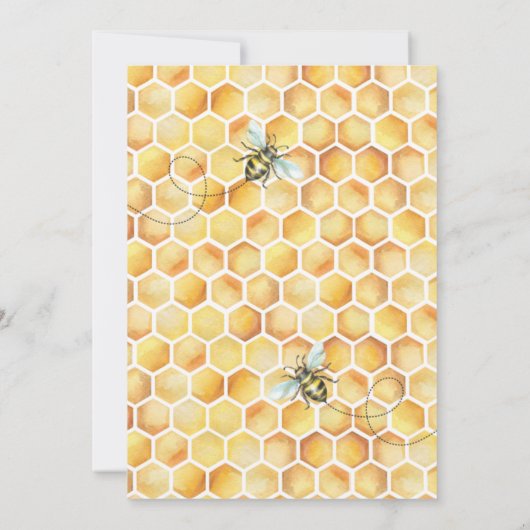 Invitation Sunflower Bee A Little Honey Baby shower (Dos)