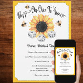 Invitation Sunflower Bees Floral Dice Bunco