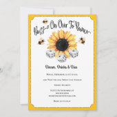 Invitation Sunflower Bees Floral Dice Bunco (Devant)