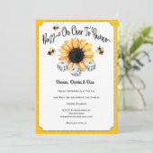Invitation Sunflower Bees Floral Dice Bunco (Debout devant)
