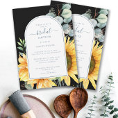 Invitation Sunflower Black Bridal Douche