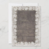 Invitation Sunflower Bleu Blanc Rustique Fête des mariées aut (Dos)