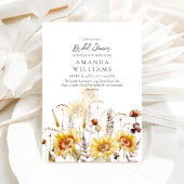 Invitation Sunflower Boho Fleur sauvage Fête des mariées mode