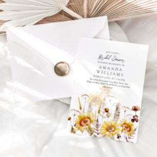 Invitation Sunflower Boho Fleur sauvage Fête des mariées mode