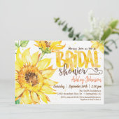 Invitation Sunflower Bridal Shoe (Debout devant)