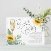 Invitation Sunflower Brunch et Fête des mariées Bubbly (Debout devant)