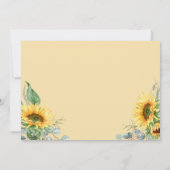 Invitation Sunflower Brunch et Fête des mariées Bubbly (Dos)