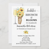 Invitation Sunflower Bubbles Brunch & Blooms Anniversaire (Devant)