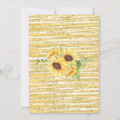 Invitation Sunflower Bubbles Brunch & Blooms Anniversaire (Dos)