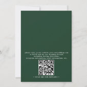 Invitation Sunflower Burgundy Navy Blue QR Code Wedding (Dos)