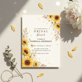 Invitation Sunflower Corner Bridal Shower Rustic Style