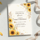Invitation Sunflower Corner Bridal Shower Rustic Style