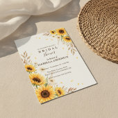 Invitation Sunflower Corner Bridal Shower Rustic Style