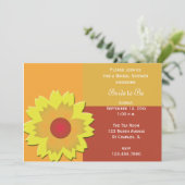 Invitation Sunflower Couleur Bloc de douche nuptiale Invitati (Debout devant)