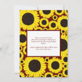 Invitation Sunflower Country Graduation Party Maroon (Dos)