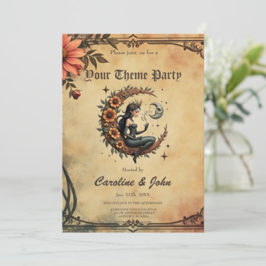 Invitation Sunflower Crescent Queen  (Debout devant)