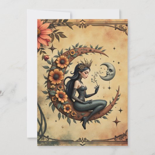 Invitation Sunflower Crescent Queen  (Dos)