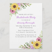 Invitation Sunflower Daisy Boho Garden Bachelorette (Devant)