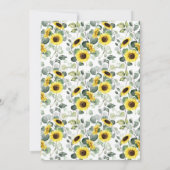 Invitation Sunflower de l'Ouest Rien de fantaisie juste Amour (Dos)